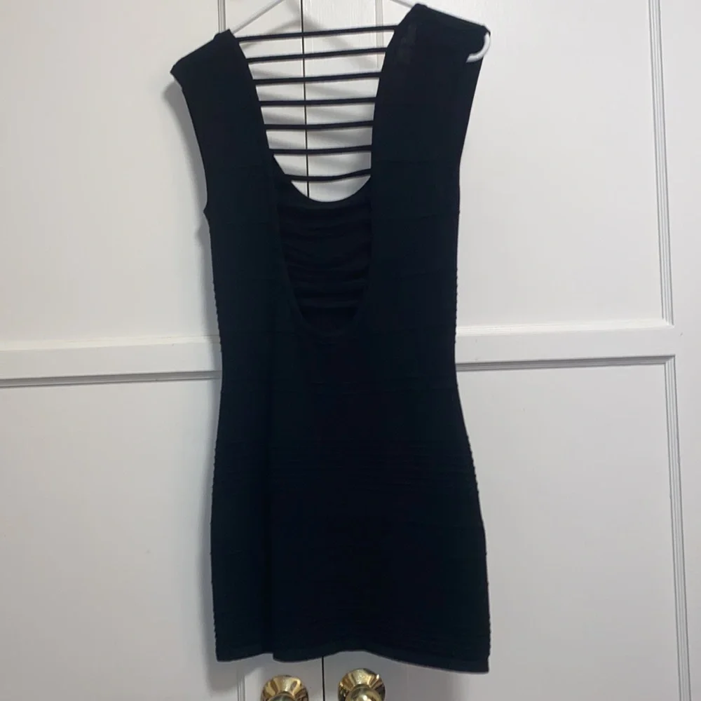Charlotte Russe Black Large Low Backless Midi Dress - Picture 3 of 7